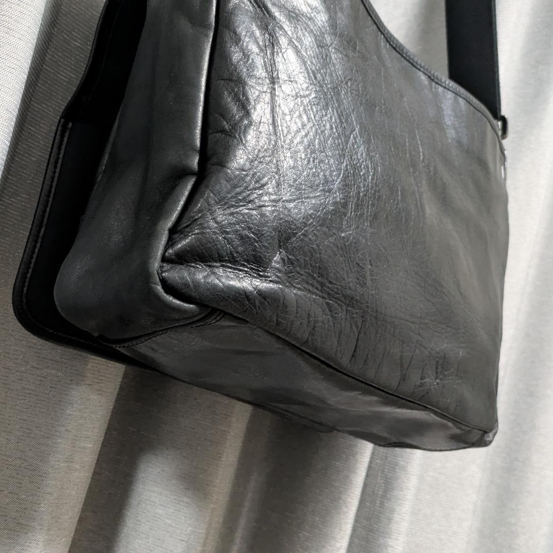 【価格変更済】ブラックレザーバッグ BURBERRY BLACK LABEL