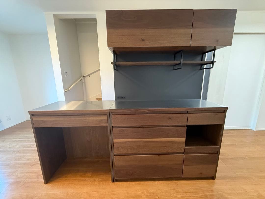 ウニコ DIX(ディクス) キッチンボード W1200 炊飯器台付き 食器棚