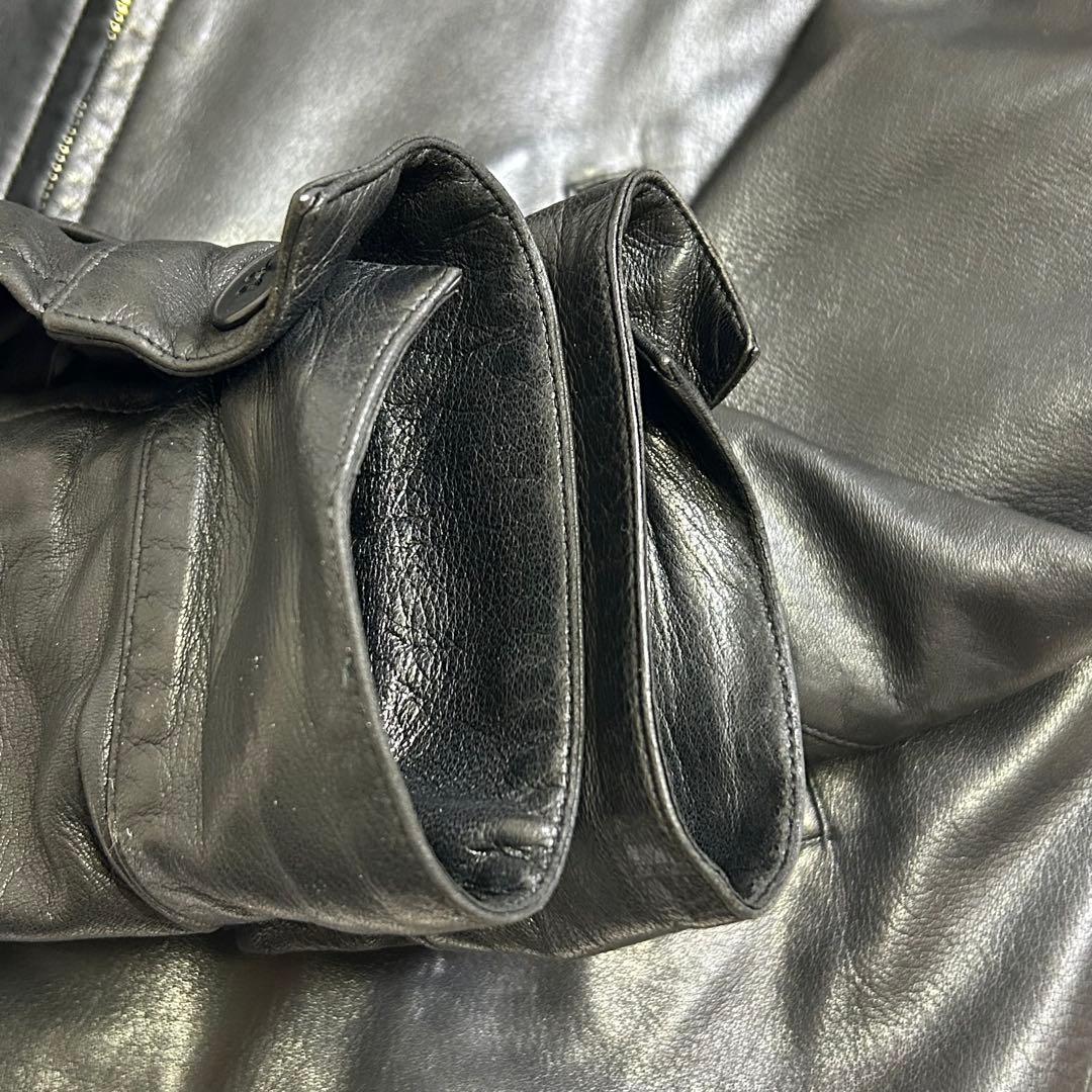 【90s】仏製 アニエスベーオム レザー ドリズラージャケット 黒 riri