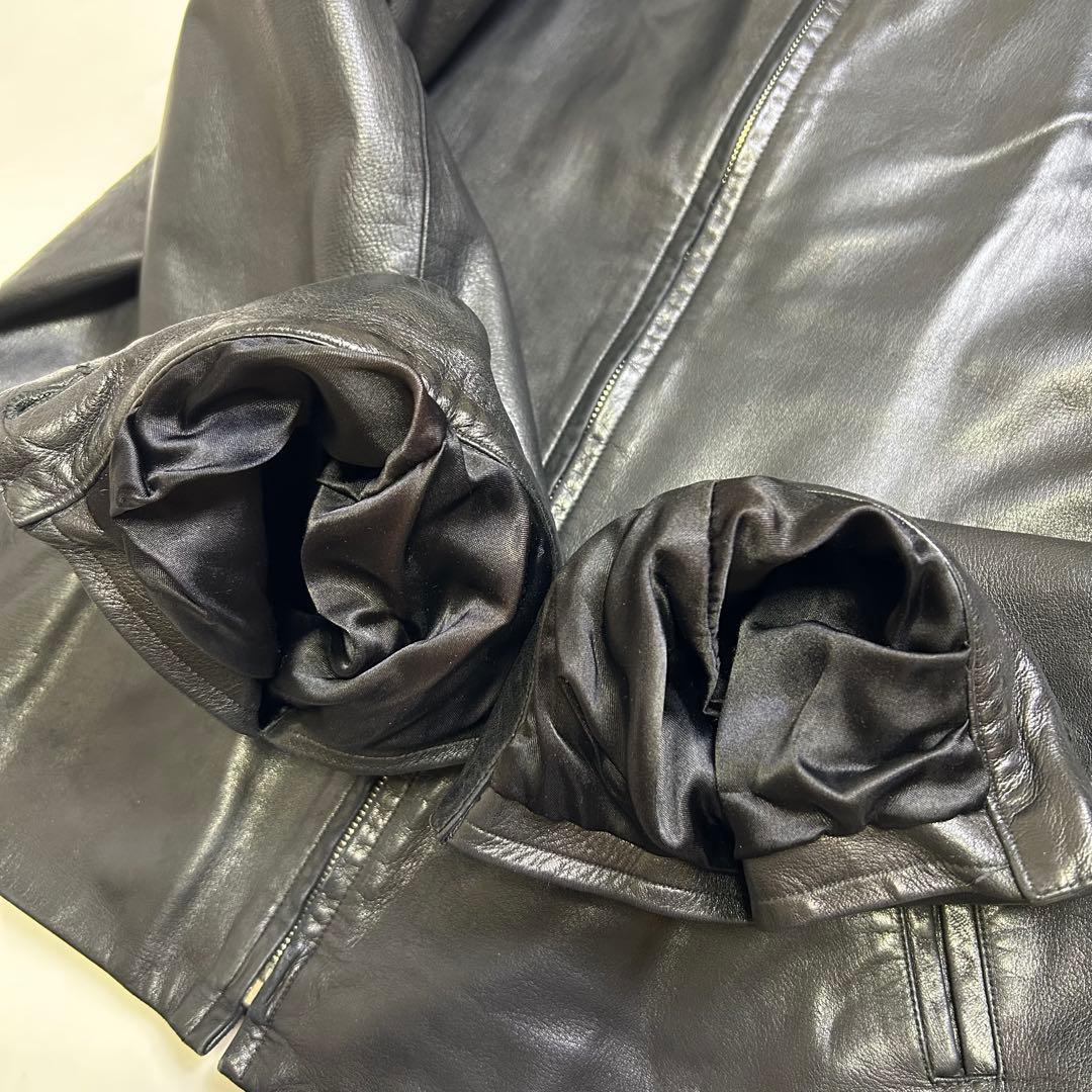 【90s】仏製 アニエスベーオム レザー ドリズラージャケット 黒 riri