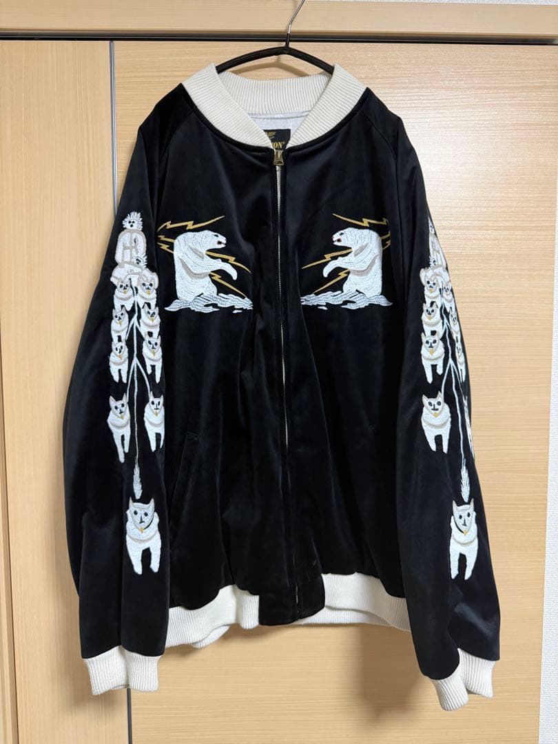 HOUSTON ALASKA スカジャン 別珍