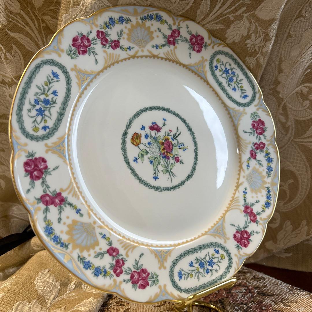 新品 フランス製 Bernardaud vigny❁ fleurディナー大皿ペア