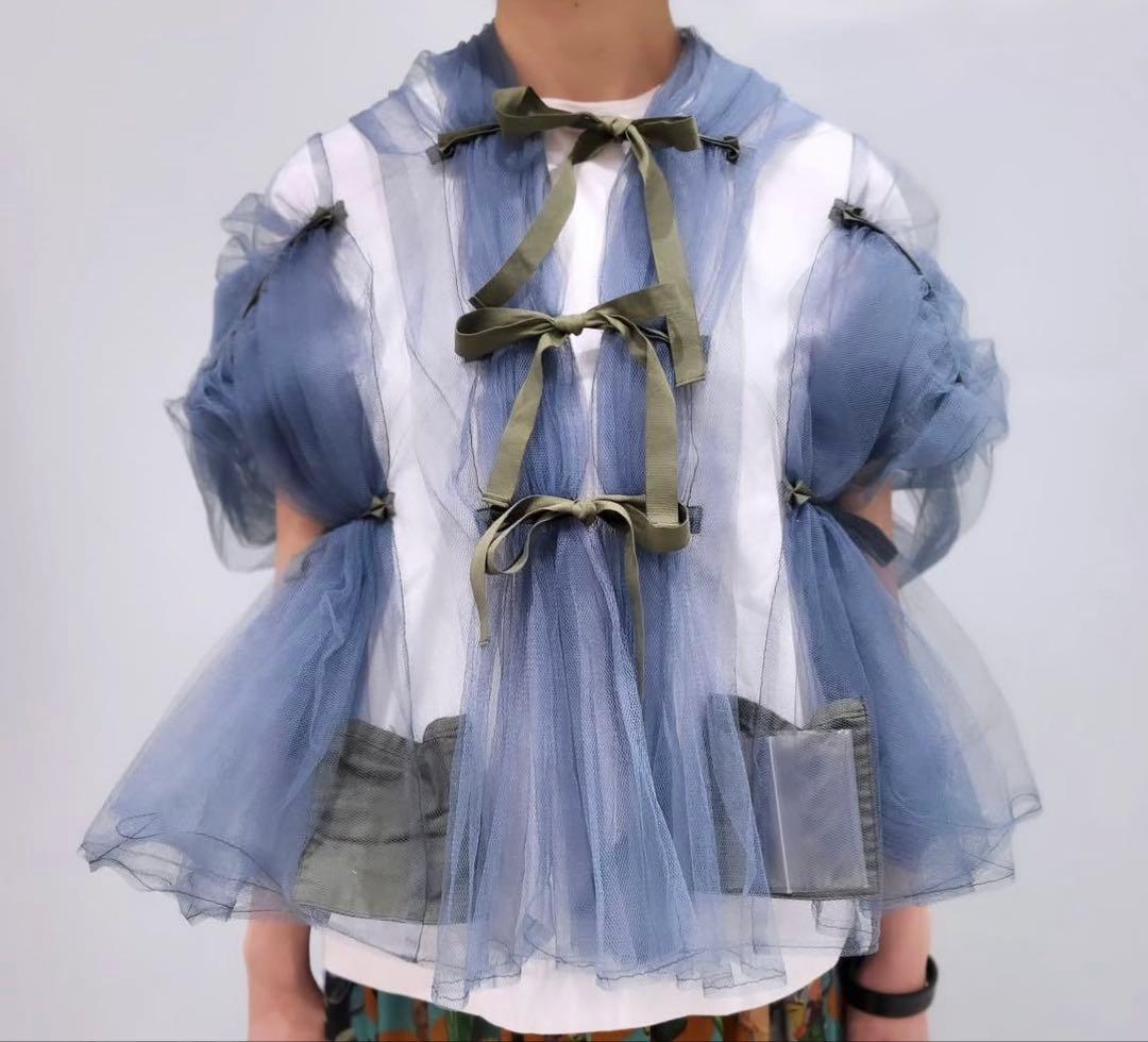 新品タオコムデギャルソン 2025SS チュールブラウス M