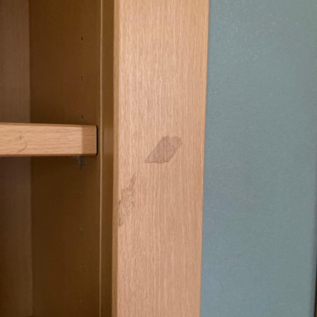 木製ガラス扉本棚 高さ約180cm