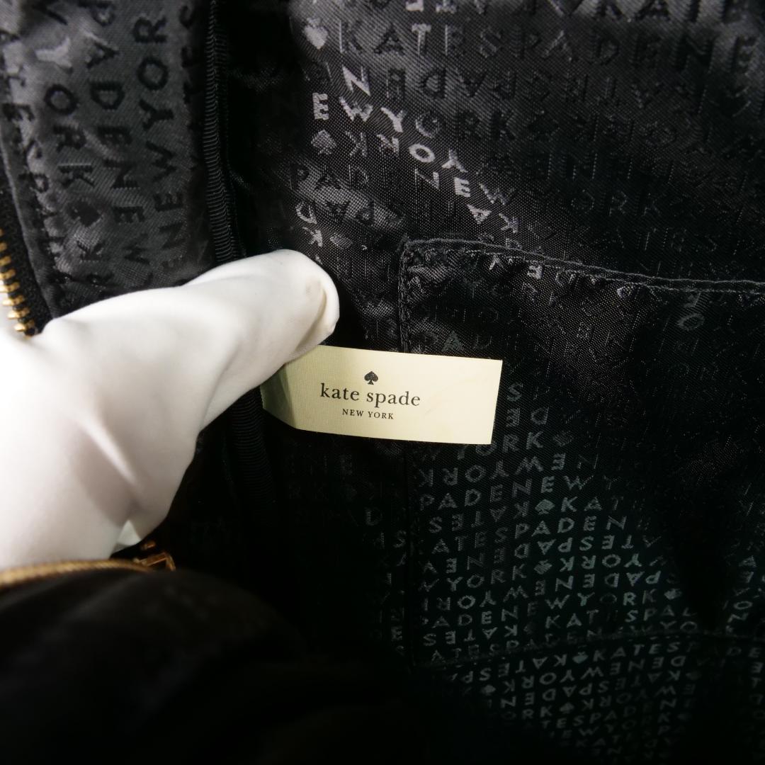 極美品✨ ケイトスペード リュック バックパック ナイロン ブラック 金ロゴ