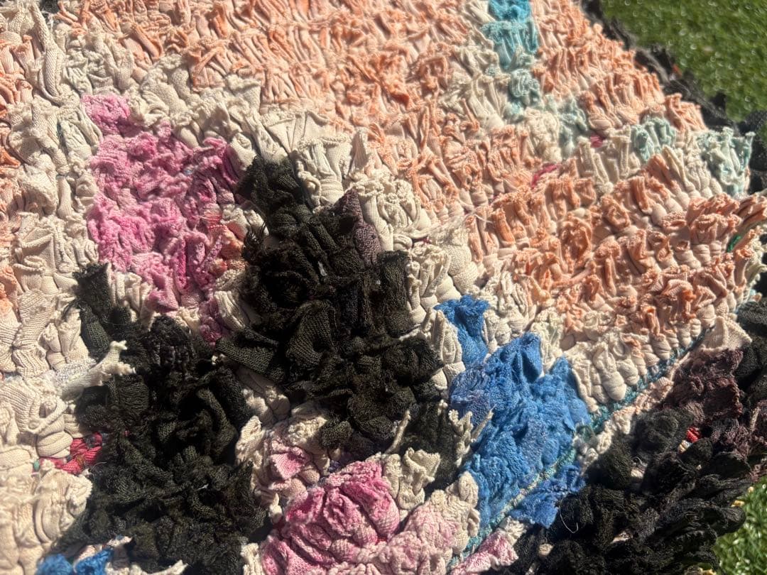 モロッコ　プフ　pouf アジラル　オットマン クッション　ラグ　147