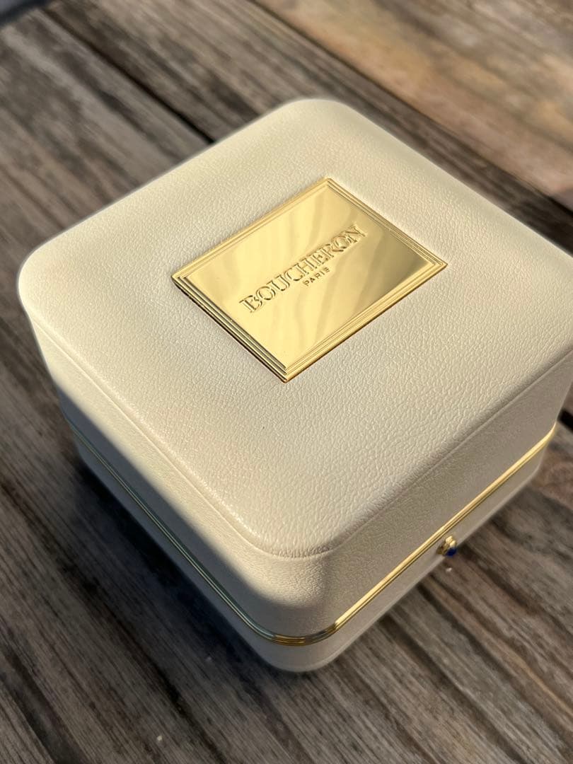 Boucheron★ブシュロンキャトルホワイトリングハーフメンズ19号K18PG