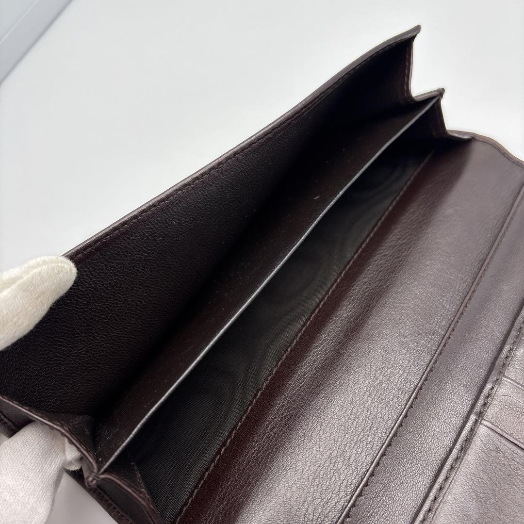 Gucci シマ　GGパターン　エンボス長財布