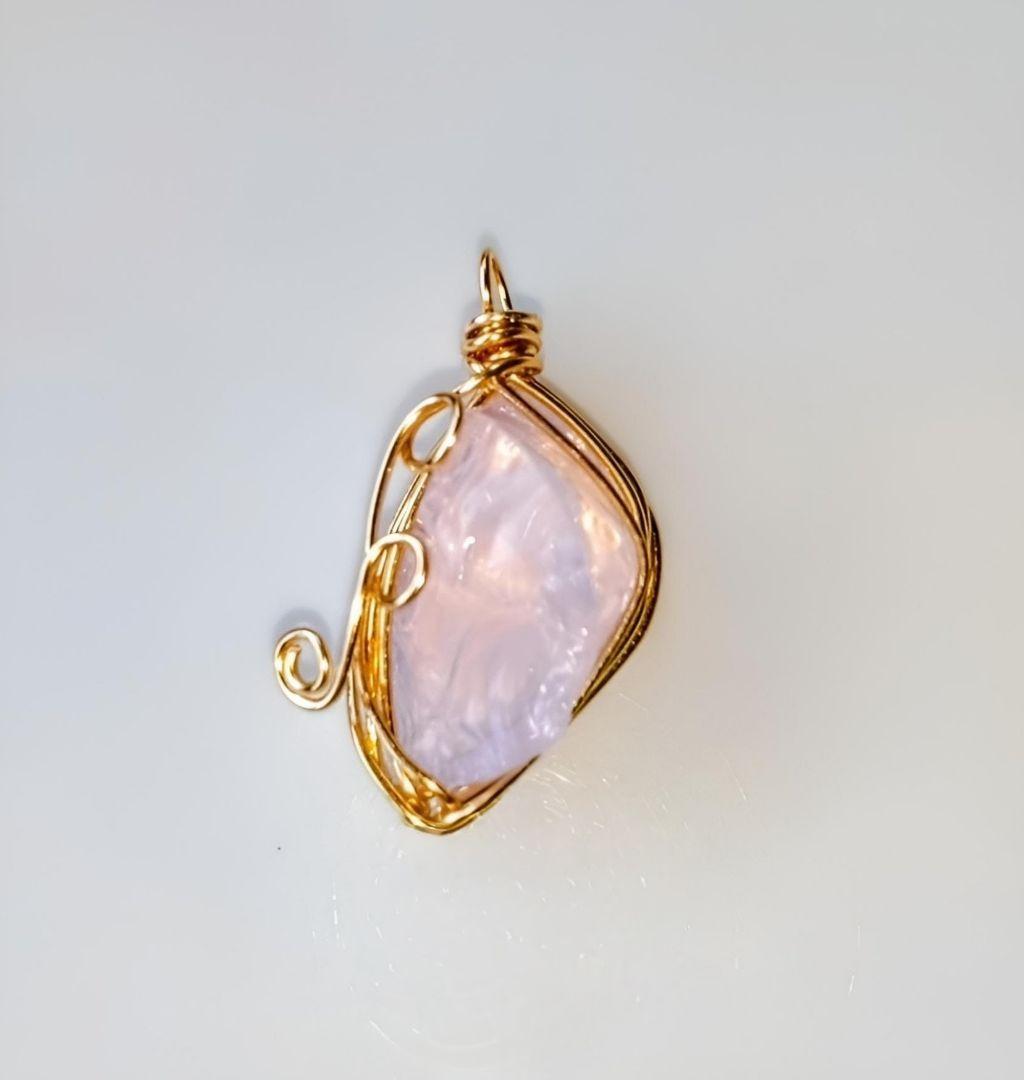 Kgf14 希少 アンダラクリスタル エンジェルオーロ ピンク 原石