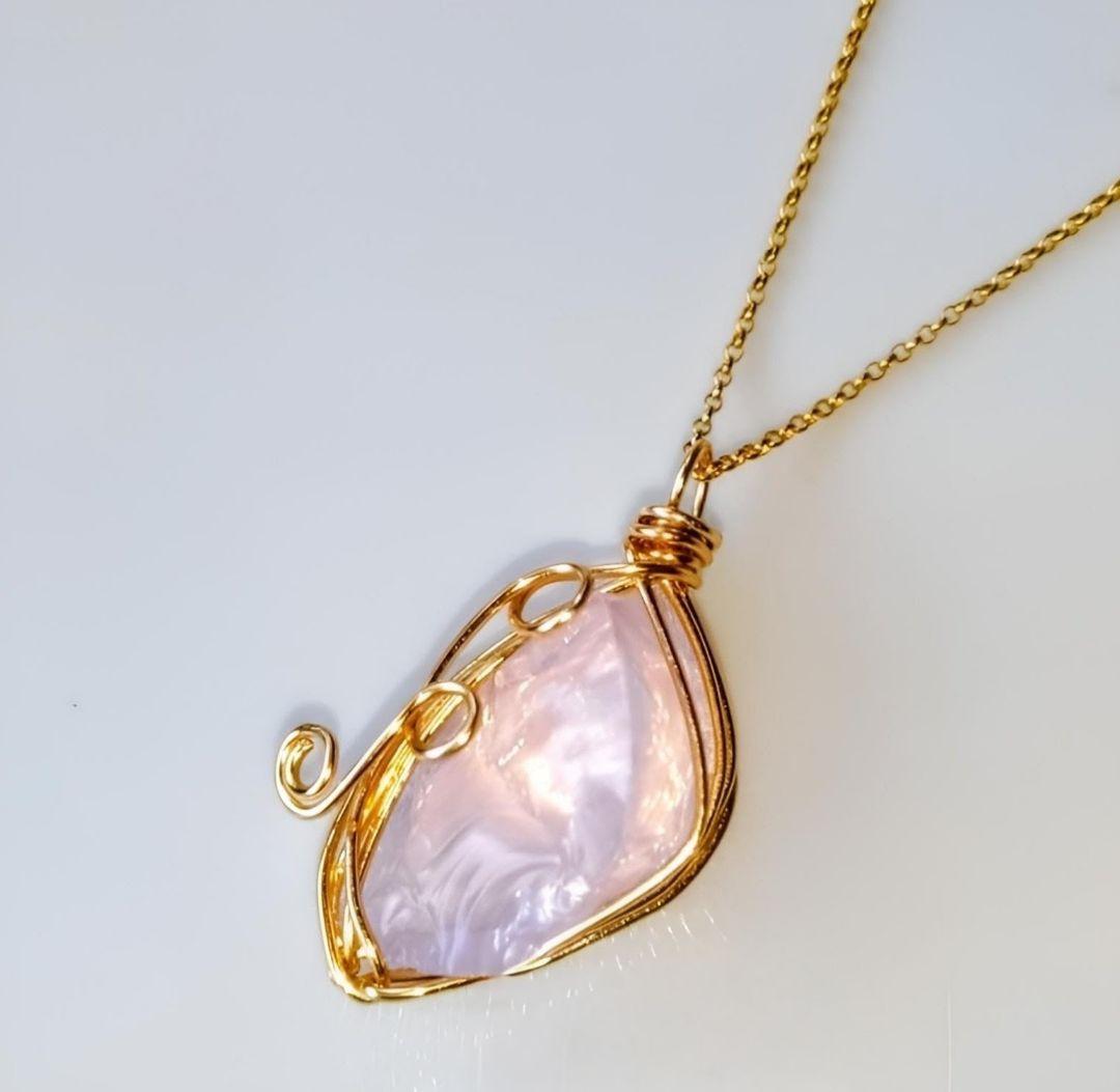 Kgf14 希少 アンダラクリスタル エンジェルオーロ ピンク 原石