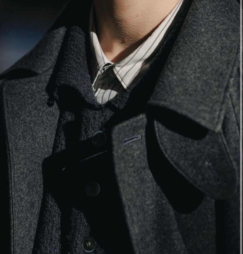 ジャケット・アウター CLESSTE Wool Melton Balmacaan Half Coat