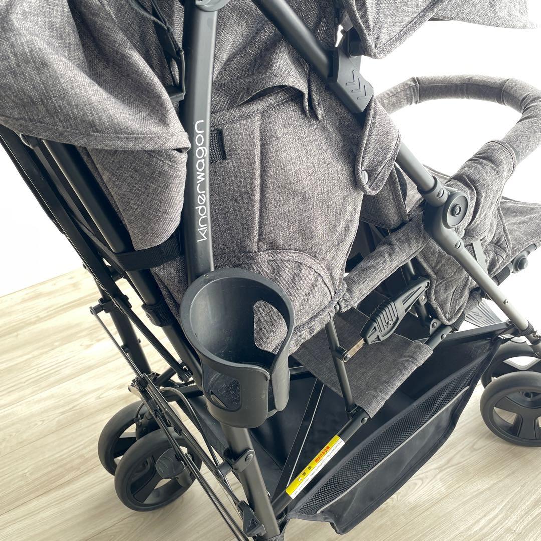 【美品】キンダーワゴン DUOシティHOP2 2人乗りベビーカー