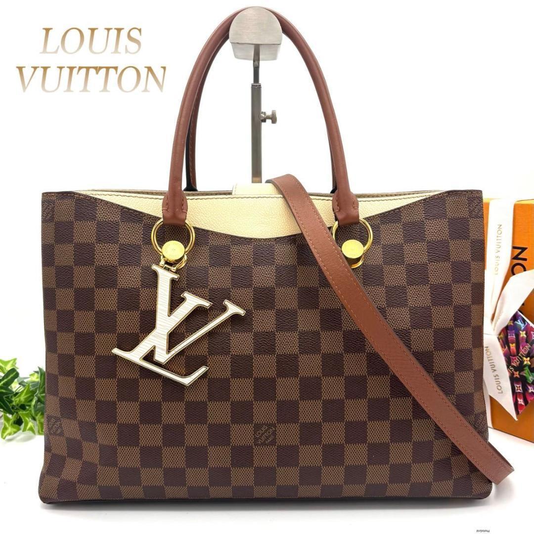 ルイヴィトン LVリバーサイド ダミエ クレーム トートバッグ ショルダー