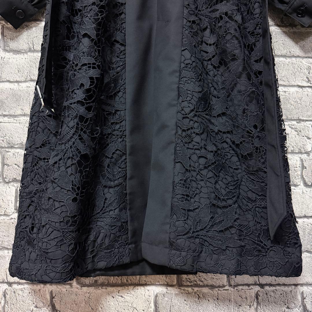 【美品】HARE　レースキリカエトレンチコート　ブラック　ベルト付