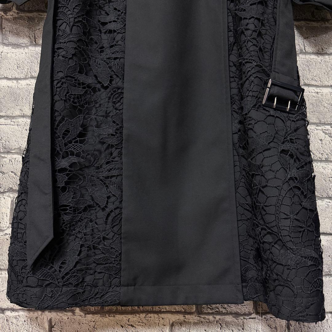 【美品】HARE　レースキリカエトレンチコート　ブラック　ベルト付
