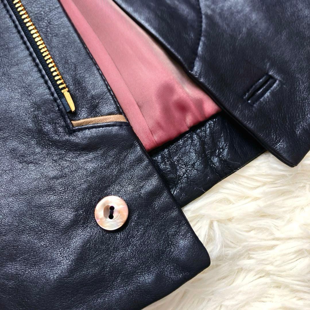 ✳︎pal'las palaceパラスパレス　ノーカラーラムレザージャケット