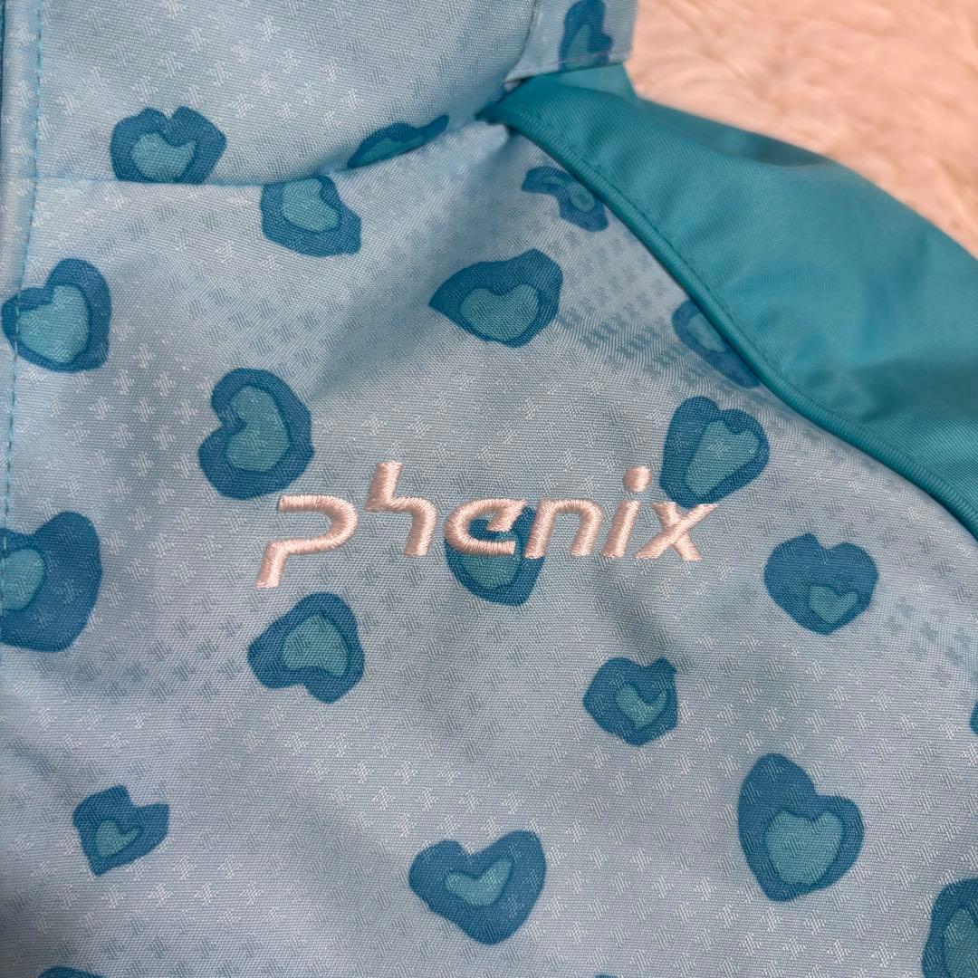 極美品✨フェニックス　セットアップ　スキーウェア　フード脱着可　ハート柄　130