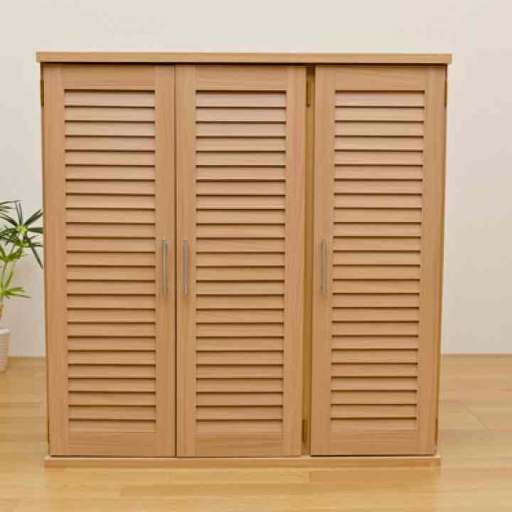 定価31000円ルーバーシューズBOX　90cm幅　DBR/NA/WH