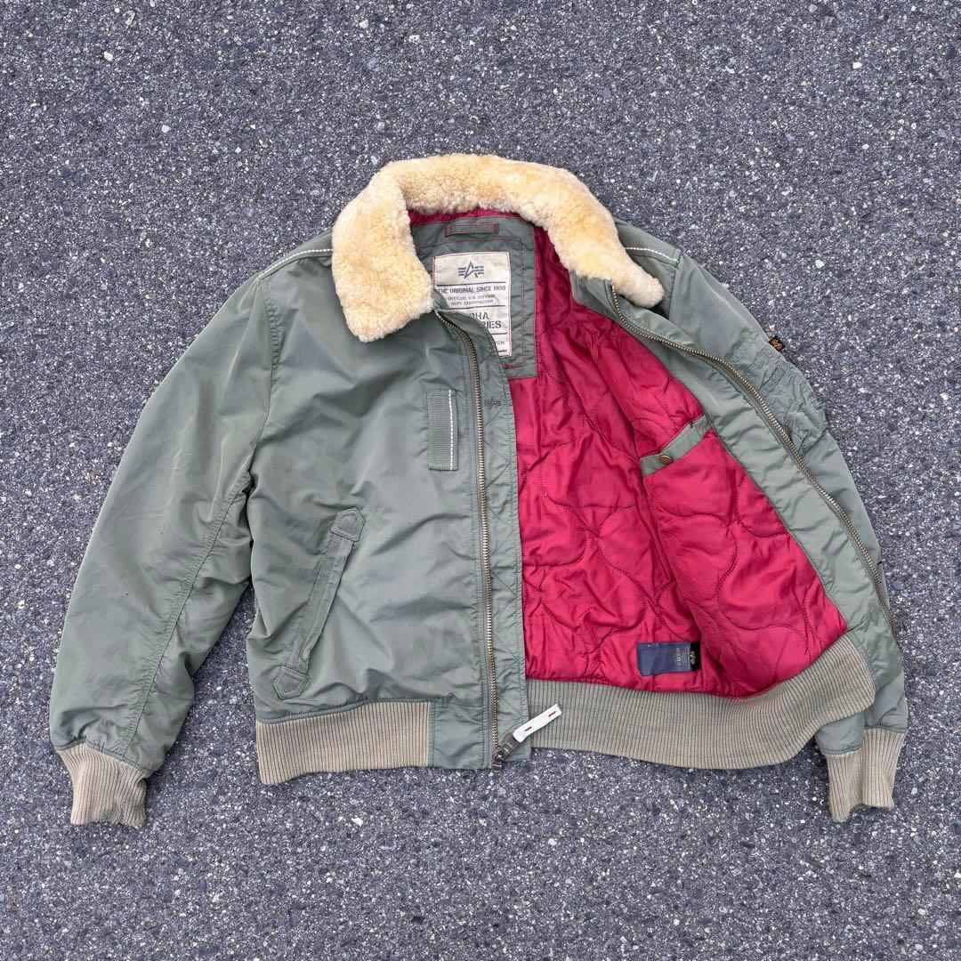 チ*イ様 00s ALPHA B-15D MA-1 フライトジャケット ボア襟