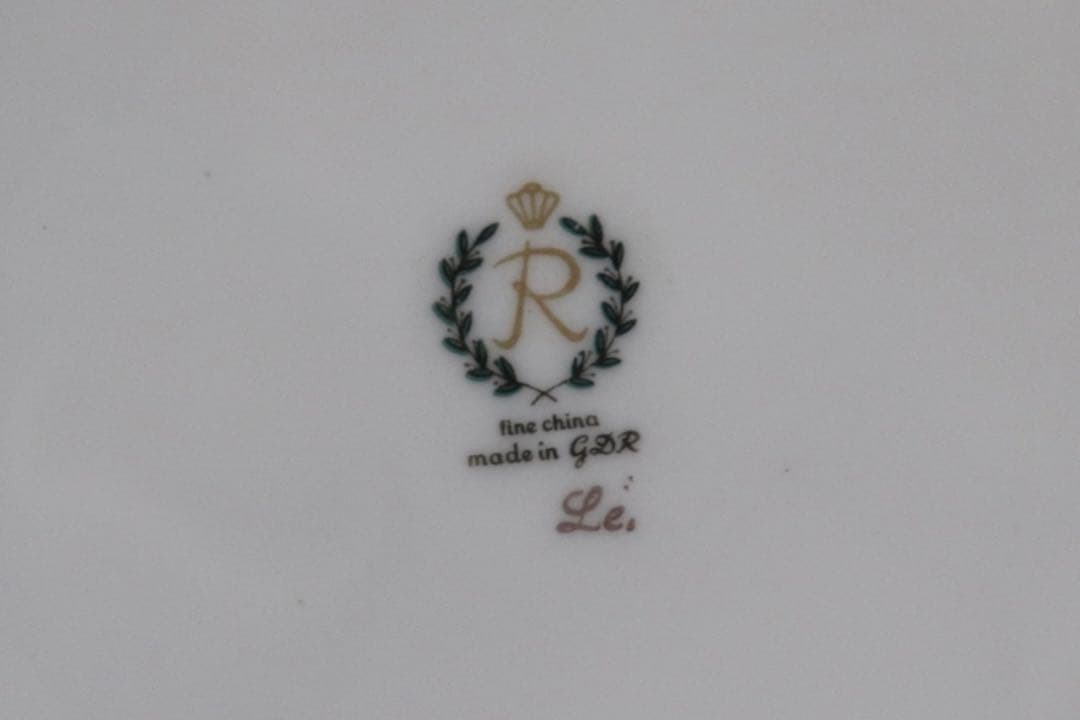 ドイツ製　Reichenbach金彩　薔薇紋プレート　廃盤品　送料込み0121