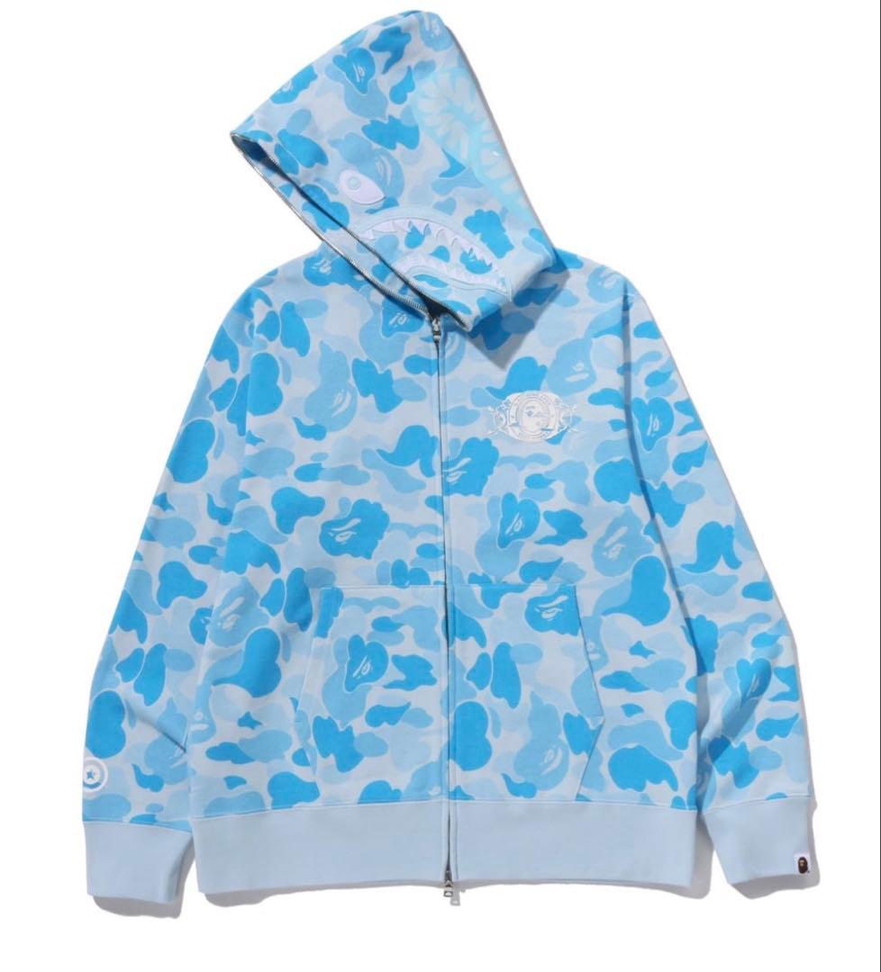 トップス ICY BAPE ABC CAMO SHARK FULL ZIP HOODIE