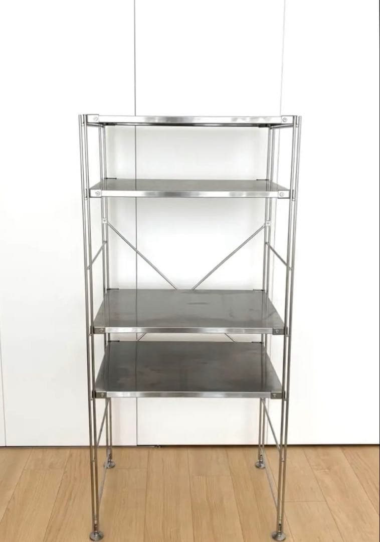 アラン　無印良品　ステンレスユニットシェルフ　ステンレス材棚セット　中