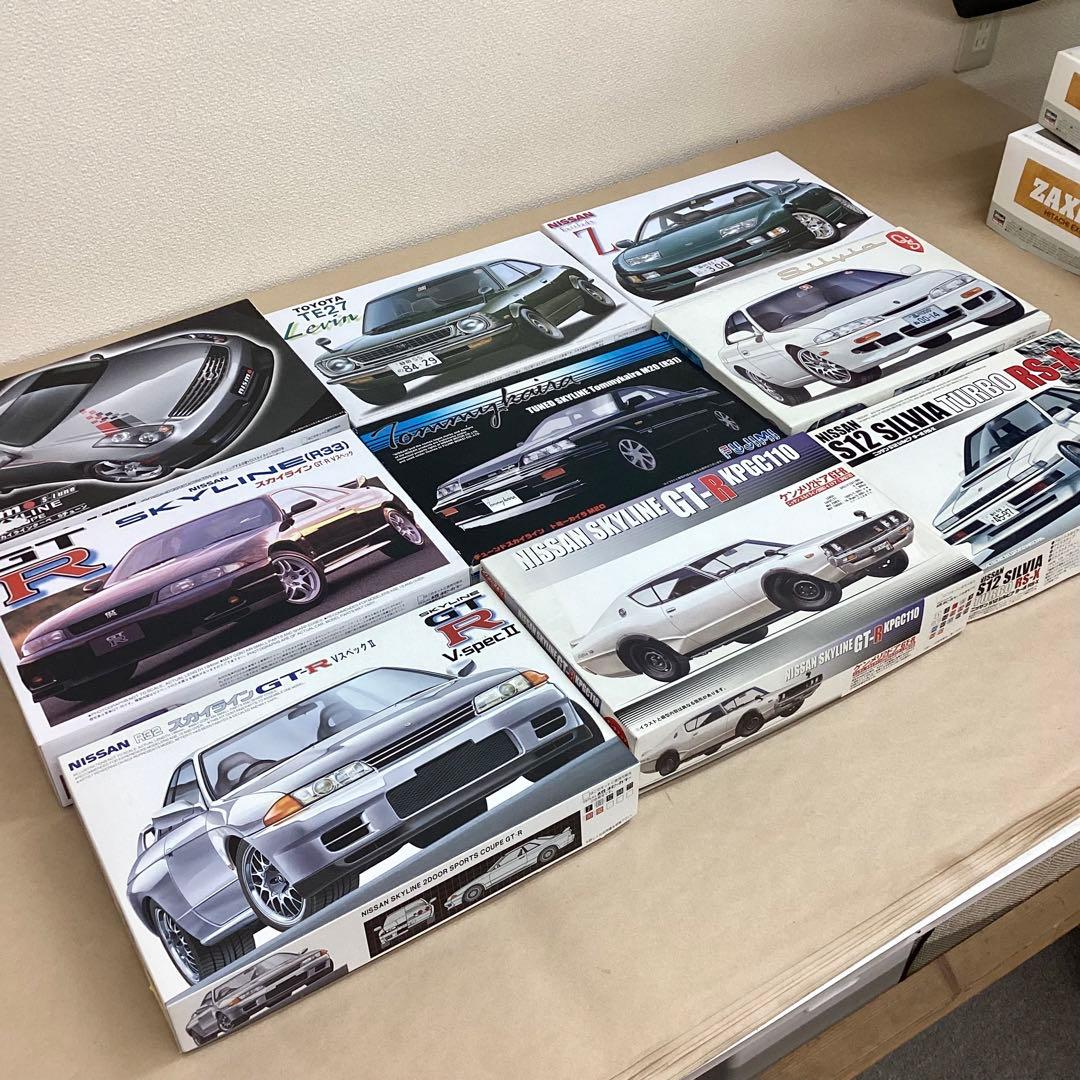 フジミ模型 1/24スケール レア物プラモ9個セット 未組立品 旧車名車