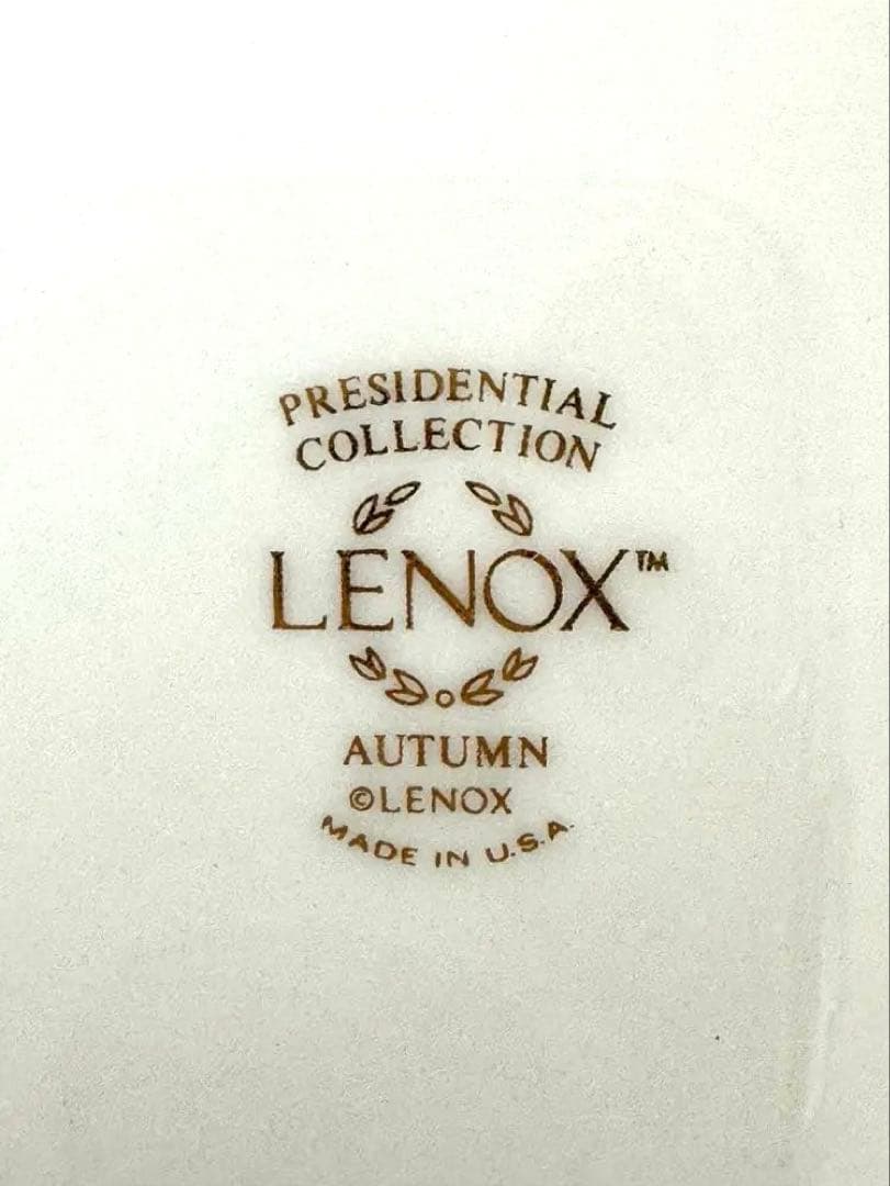 Lenox Autumn USA 金縁 サラダ皿21cm 4枚 美品