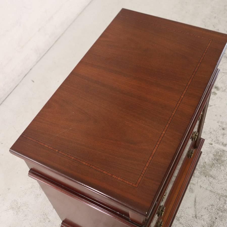 イタリア製クラシカル家具 象嵌細工 サイドチェスト 引き出し4段 H63cm