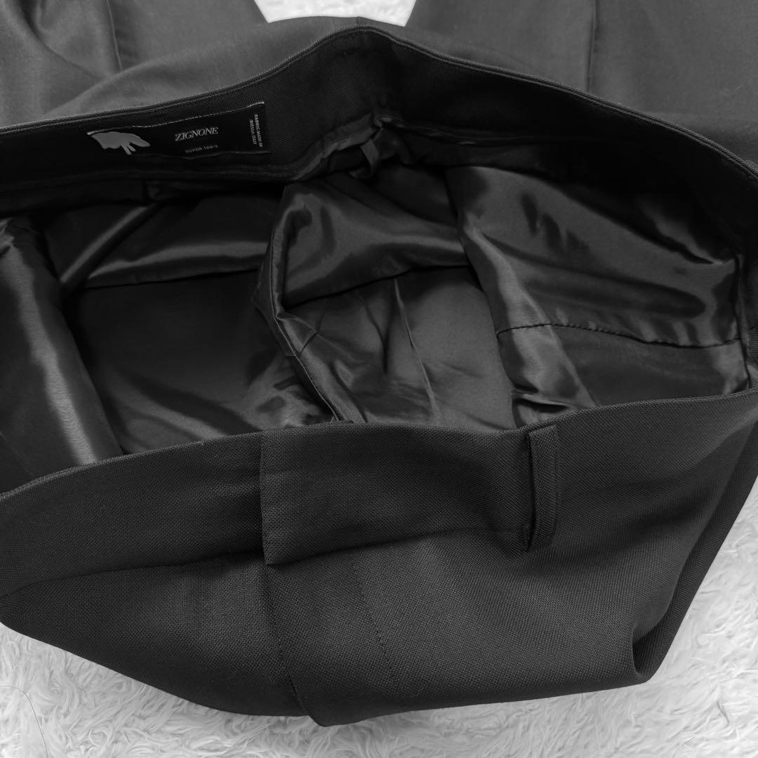 【極美品】LES MUES 大きいサイズ4L 伊ZIGNONEノーカラースーツ