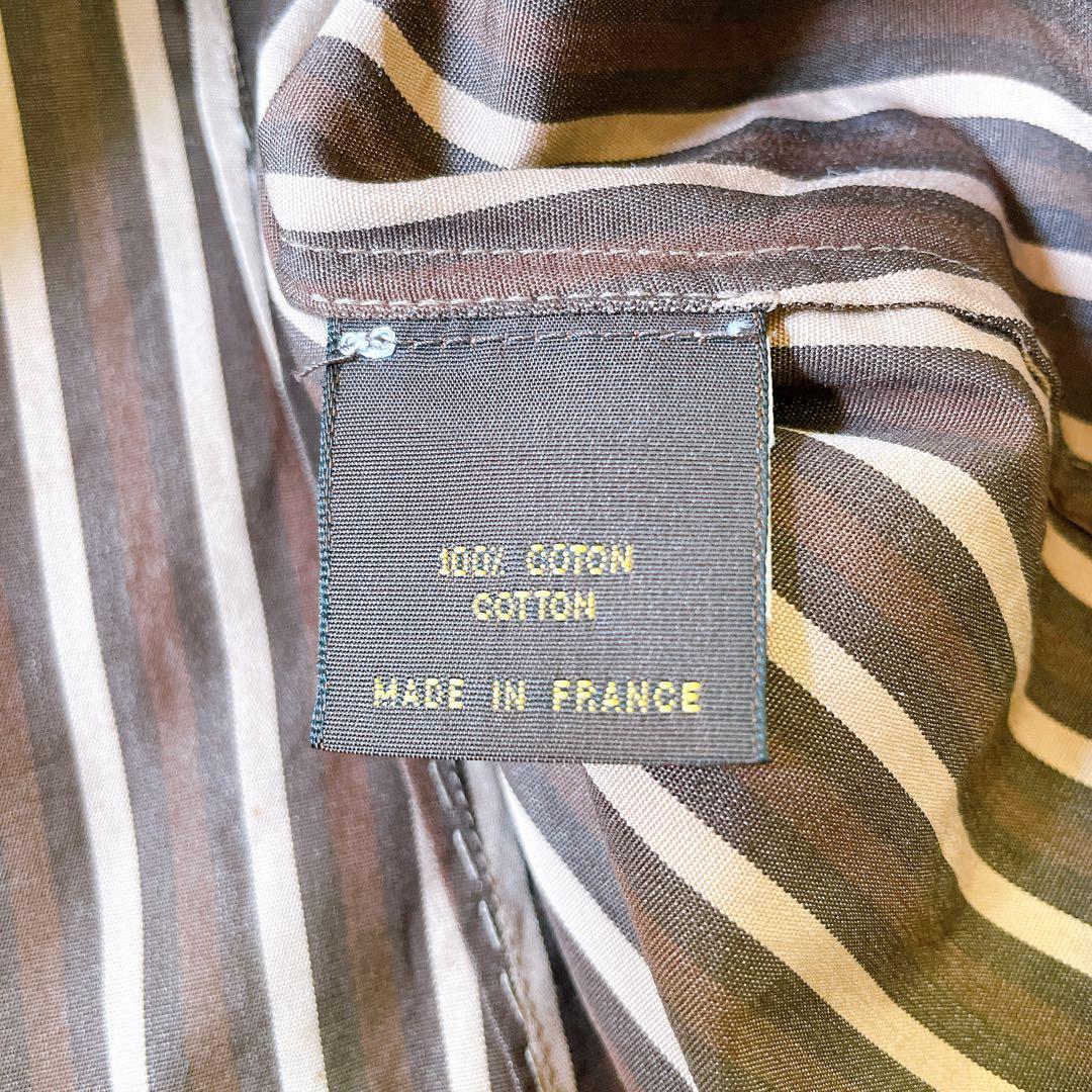 ルイヴィトン ストライプ シャツ　ブラウン　ベージュ