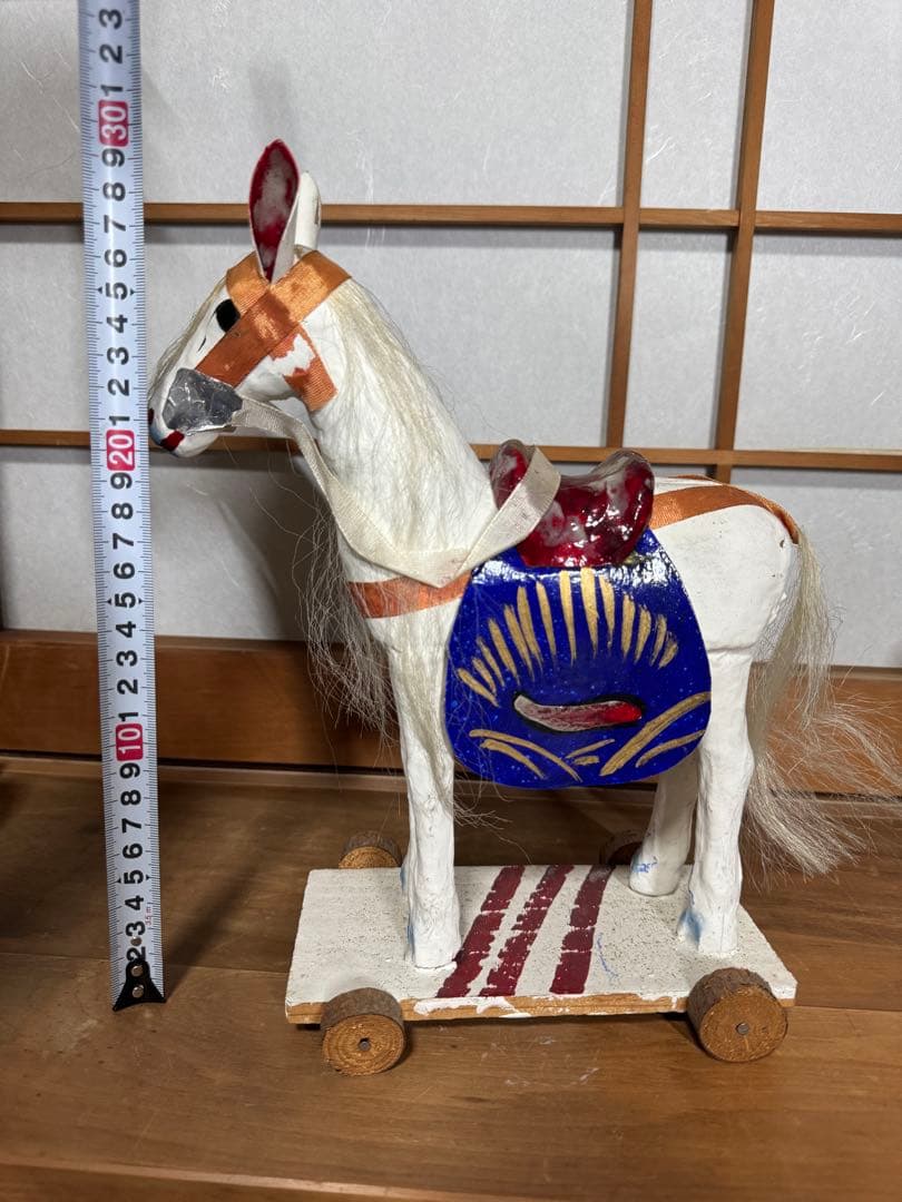 宇土張子『飾り馬』 白馬 熊本 希少 民藝 伝統文化 芸術 古道具