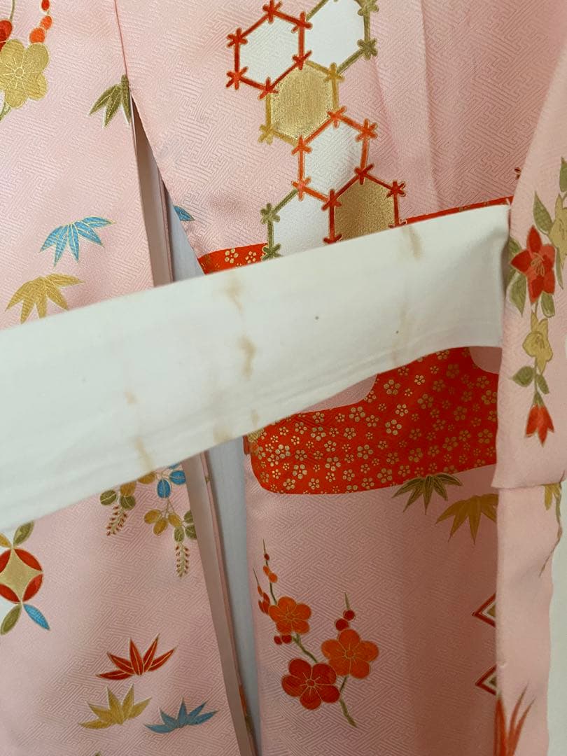 京都　志ま髙　3歳七五三　正絹　綸子地　お着物