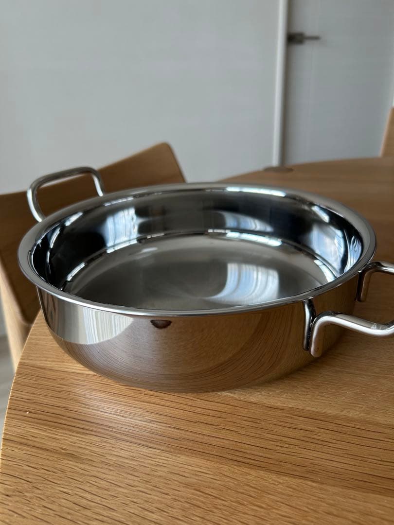 【2回のみ使用】宮崎製作所 ジオ プロダクト 浅型両手鍋25cm