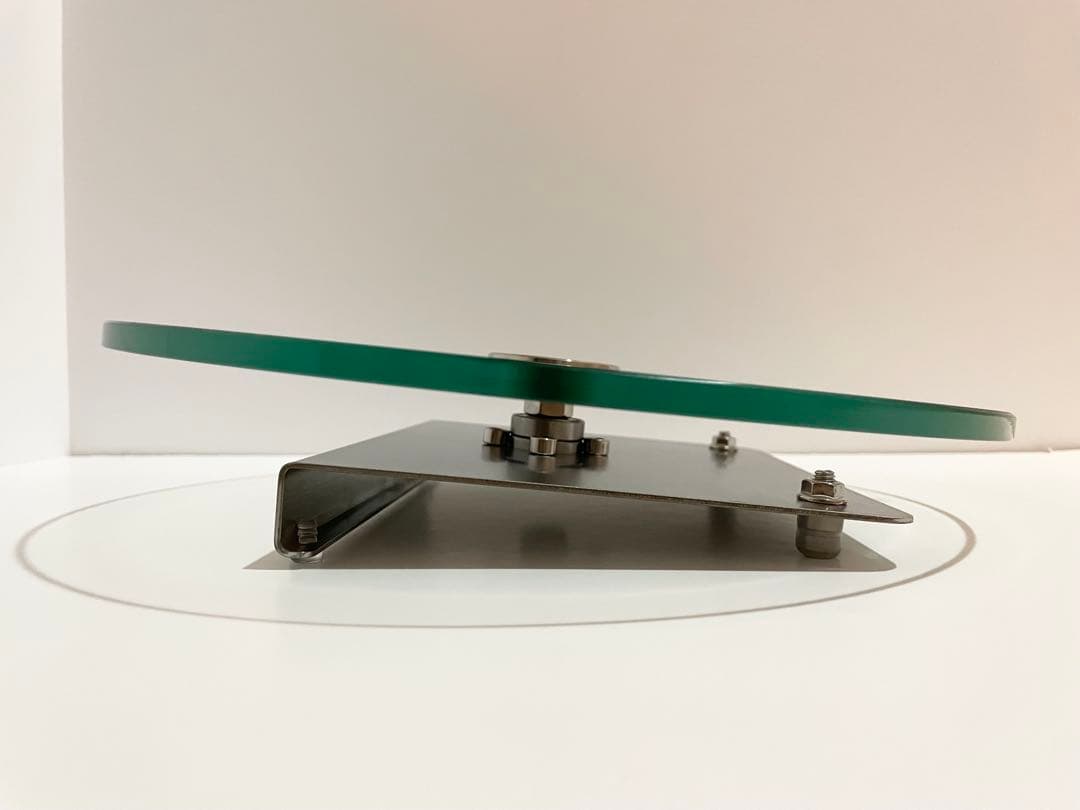 o.【新】チンチラ　床置きタイプのサイレント円盤型回し車　クリア　2点