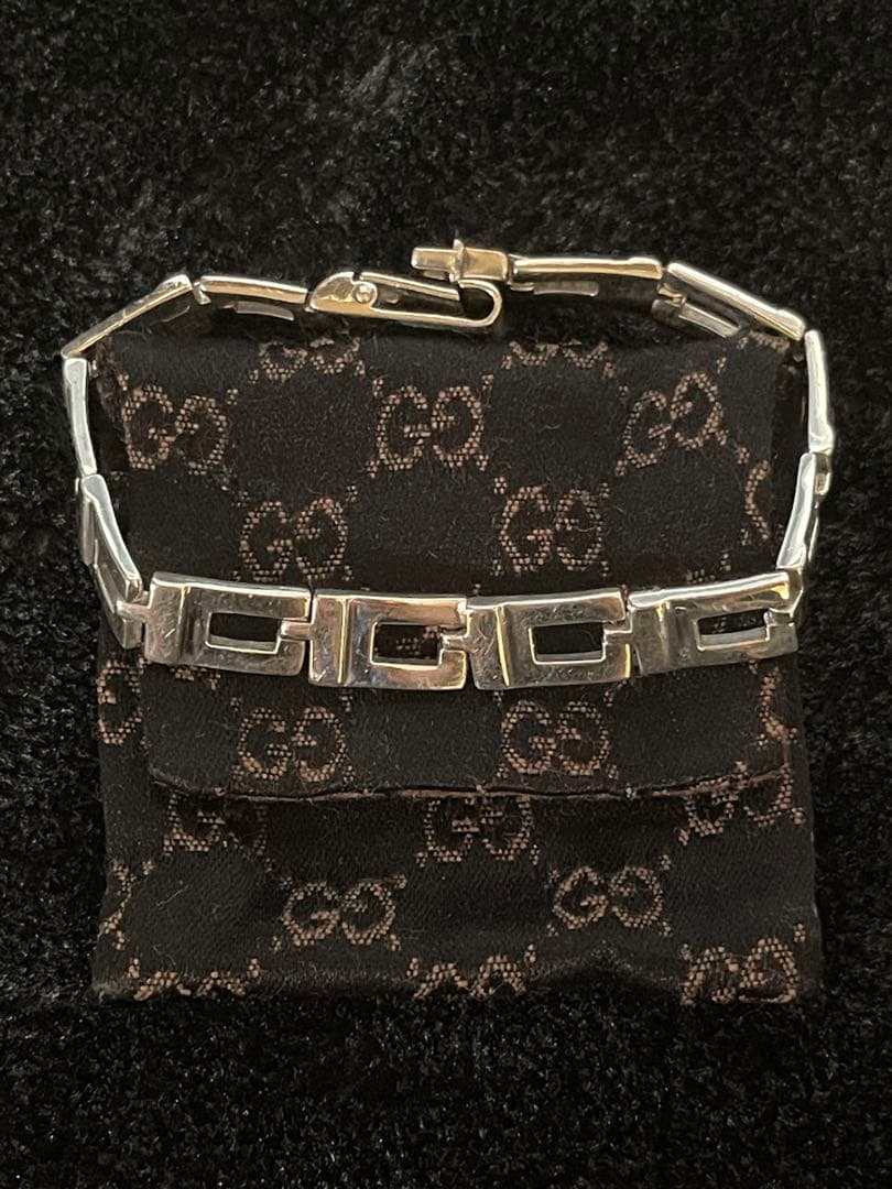 GUCCI グッチ Gロゴ ブレスレット SV925 【留め具難あり】