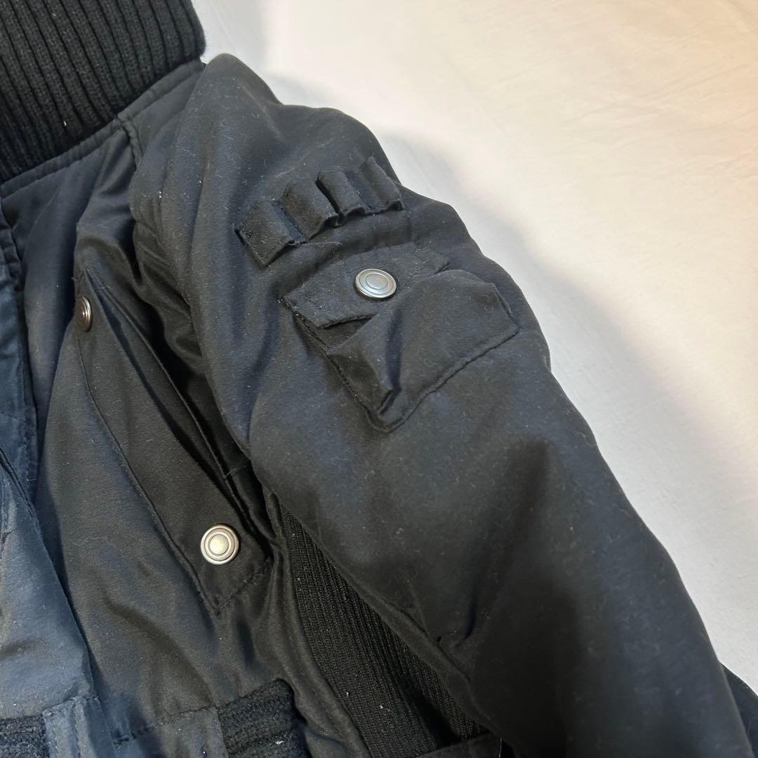 フード付きブラックミリタリージャケットy2k archive
