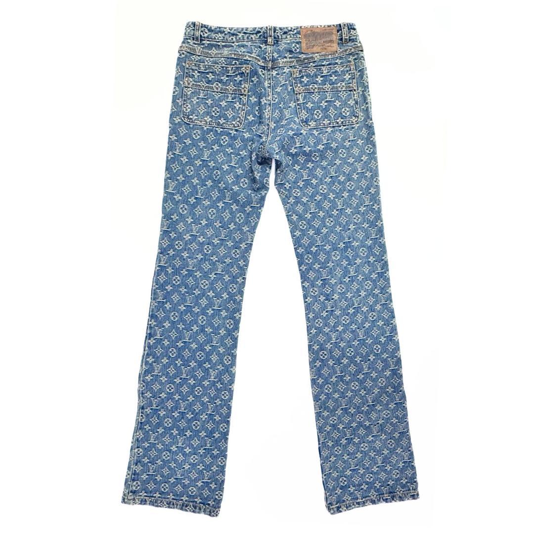 リリナ❤️様 ルイヴィトン デニムパンツ ブルー 38 モノグラムジーンズ