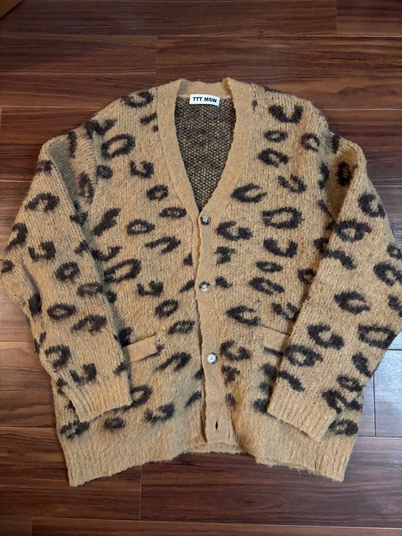 ttt_msw レオパードモヘアカーディガン
