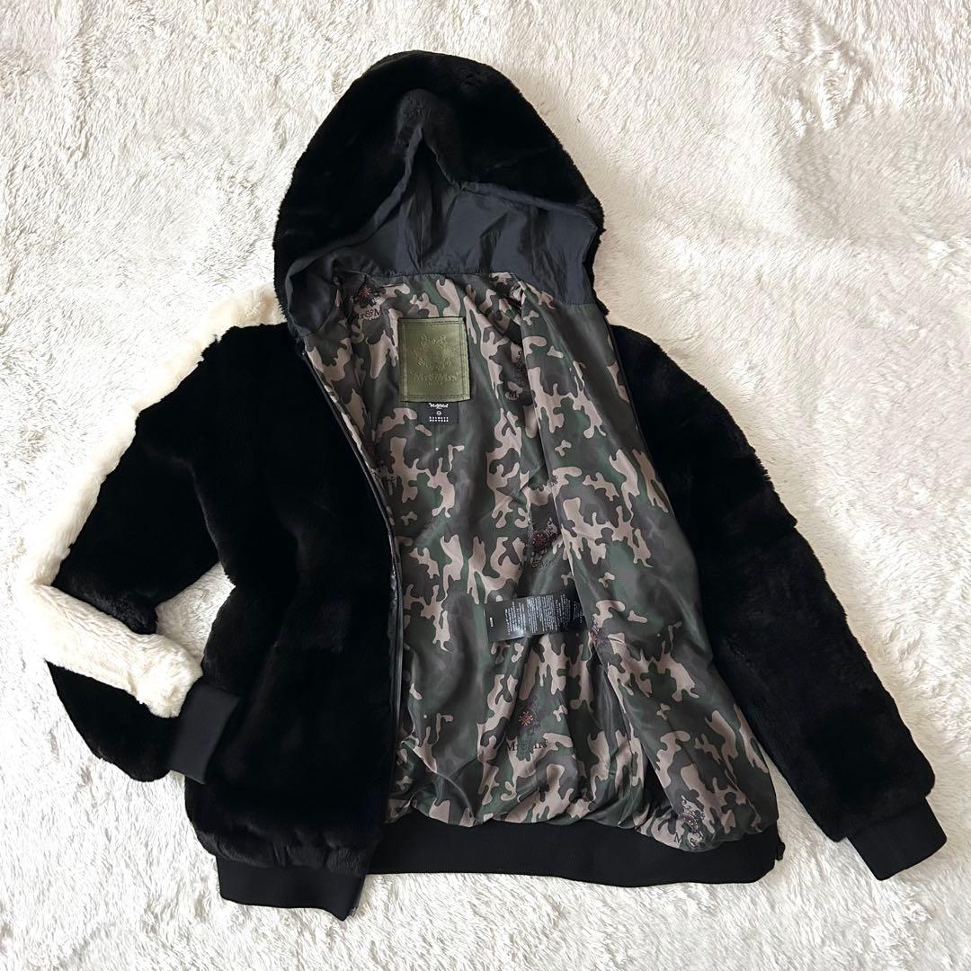 希少✨Mr&Mrs Italy バーニーズ　リアルファー　パーカー　ジップアップ