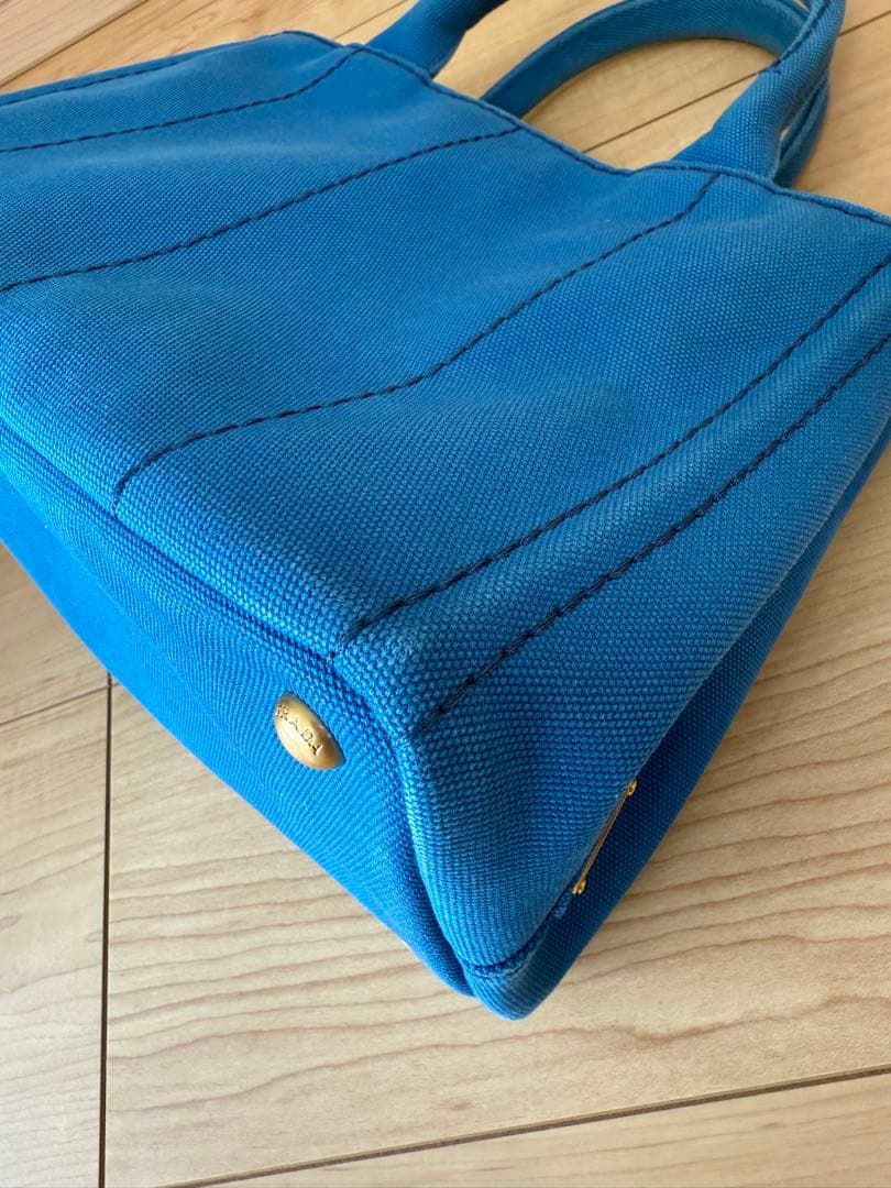 【美品】PRADA カナパ　ブルー