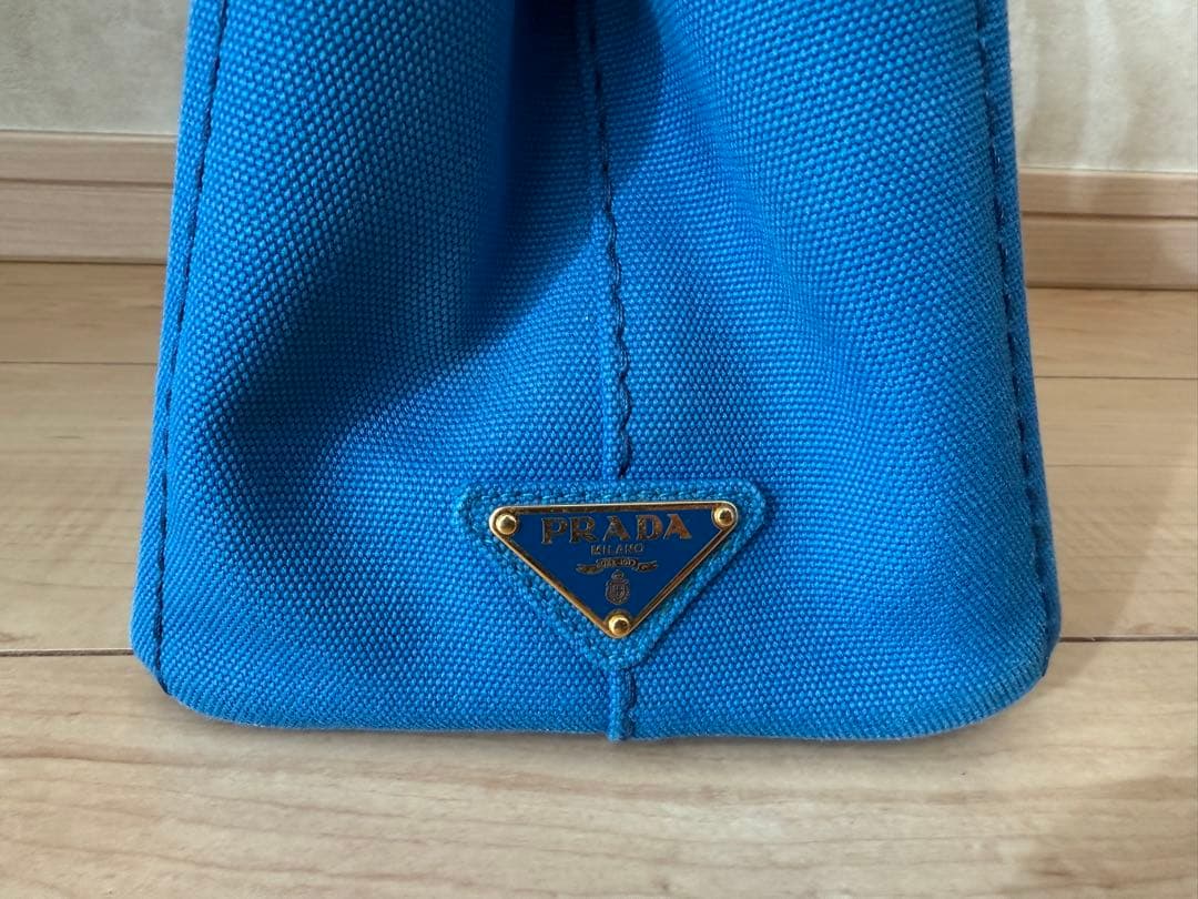 【美品】PRADA カナパ　ブルー