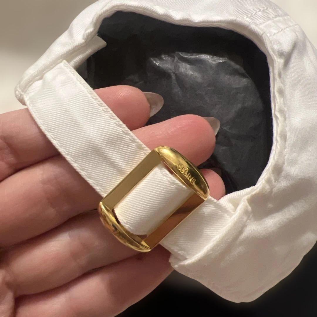 CELINE ホワイト キャップ