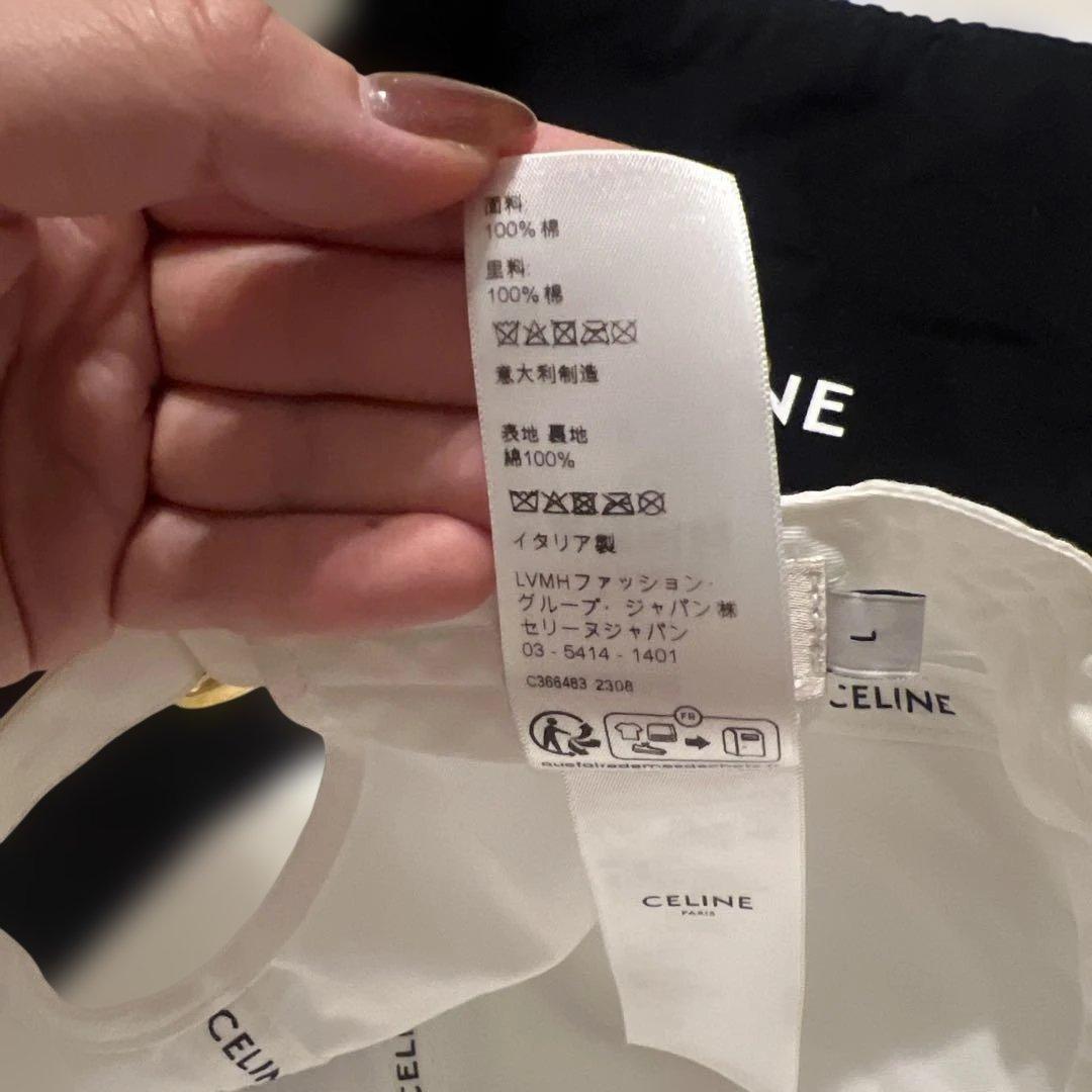 CELINE ホワイト キャップ