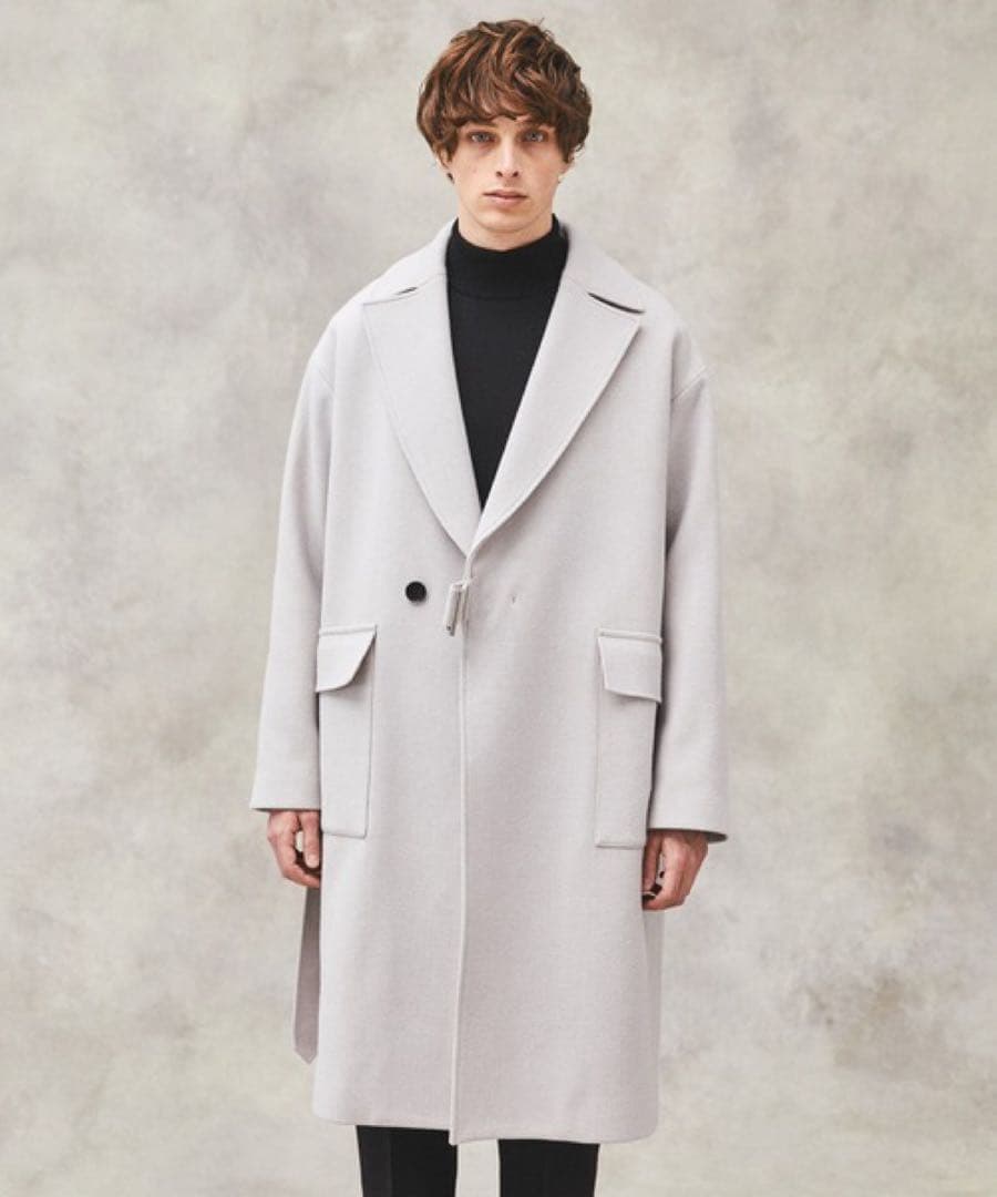 public tokyo タイロッケンチェスターコート　ライトグレー　size1