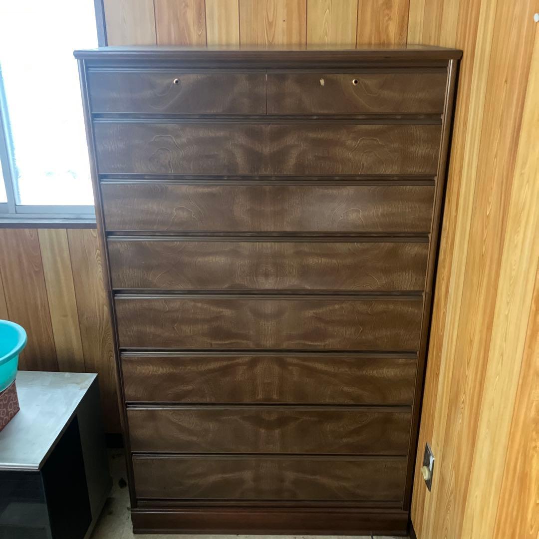 ブラウン 6段チェスト 引き出しの傷あり