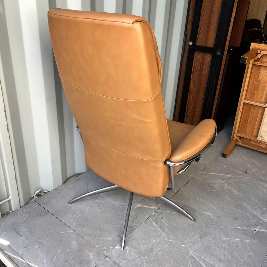 取付無料！エコーネス ストレスレスチェア メトロスター 本革キャメルチェア✨