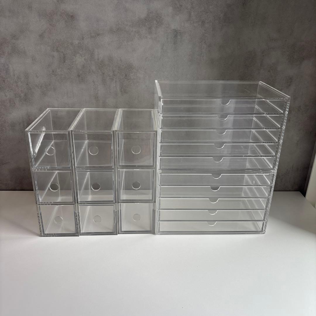 無印良品　アクリル製引き出し収納ボックスセット