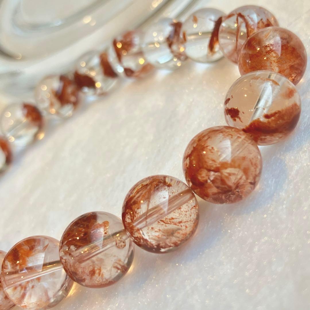 レア！バックボーン薔薇ガーデンクォーツ レッドガーデンクォーツ ブレスレット