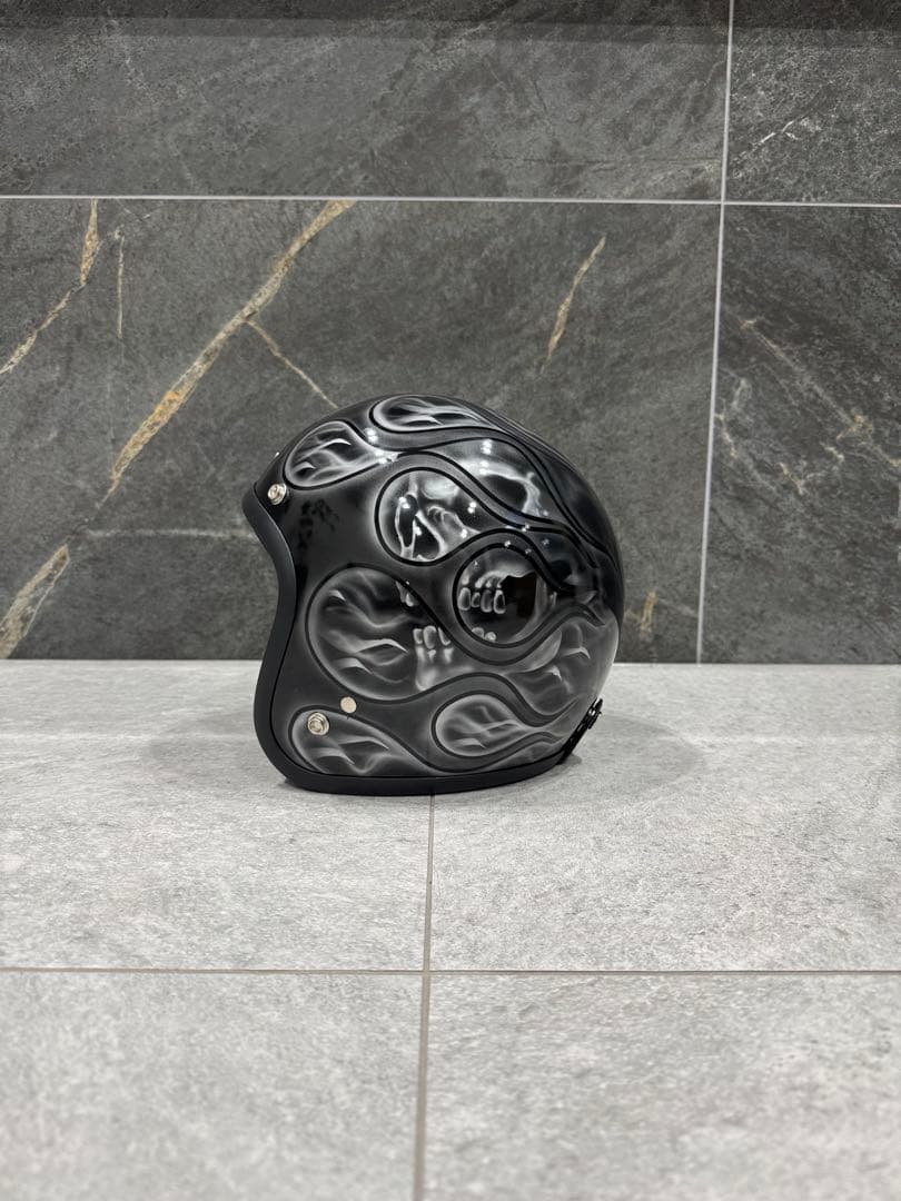 最終値下げ！スモールジェット　黒シルバーフレアドクロ　ヘルメット　送料無料！